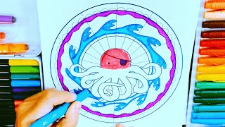 Coloreando mandalas: divertidas Octopus 🦑 #art #cute #drawing #coloring