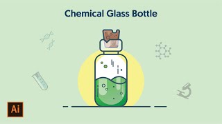 #4 Tutorial Illustrator | Cara Membuat Vektor Botol di Adobe Illustrator (Chemical Glass Bottle)
