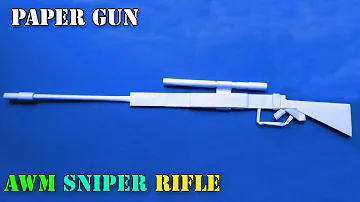 Origami gun AWM Sniper | How to make paper AWM Sniper | Paper AWM Sniper gun origami step by step