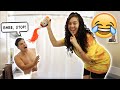 DISTRACTING My BOYFRIEND While He Showers!! *REVENGE*