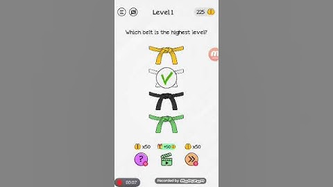 Braindom  level 1 which belt is the highest level walkthrough