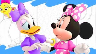 Coloring Minnie Mouse & Daisy Duck Disney Magic Coloring Book fun activities for Kids