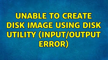 Unable to create disk image using disk utility (Input/output error)