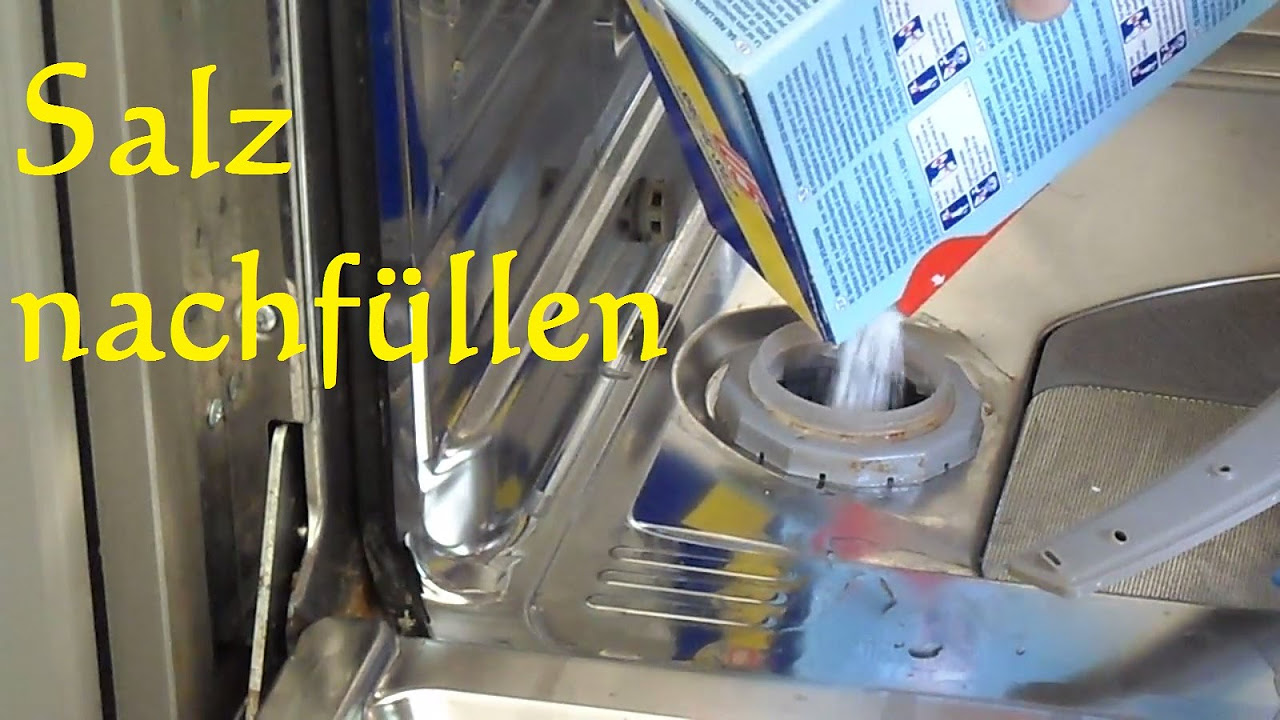 New Spülmaschine: Salz nachfüllen Geschirrspülmaschine Salz auffüllen Salz Geschirrspüler befüllen
