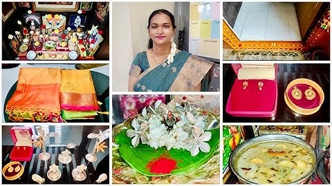 నా శ్రావణ శుక్రవారం పూజ - వరలక్ష్మి వ్రతం కోసం నేను తీసుకున్న బంగారం, వెండి, చీరలు || Pesara Payasam