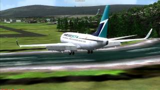 Livewire Flight 1328 CYVR-PAJN 737-700 WestJet. Landing back door at Juneau Alaska.