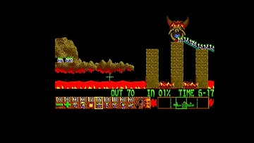 Lemmings Tricky Level 10 Walkthrough Amiga
