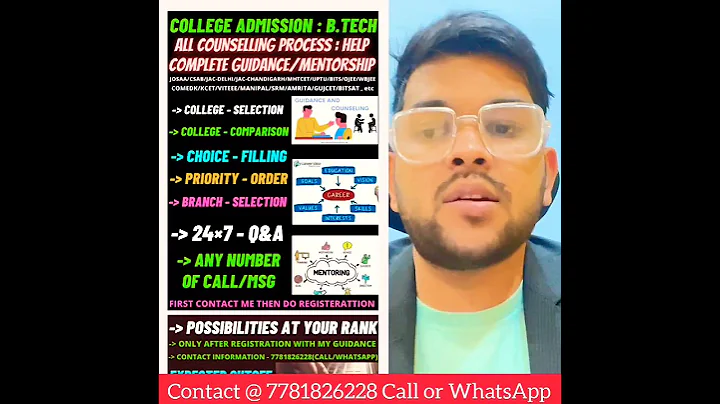 Complete College Selection Guidance and Mentorship | Get tour dream college & branch #shorts #cutoff