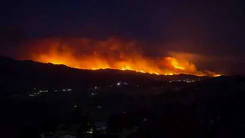 Tubbs Fire near Calistoga CA. October 2017