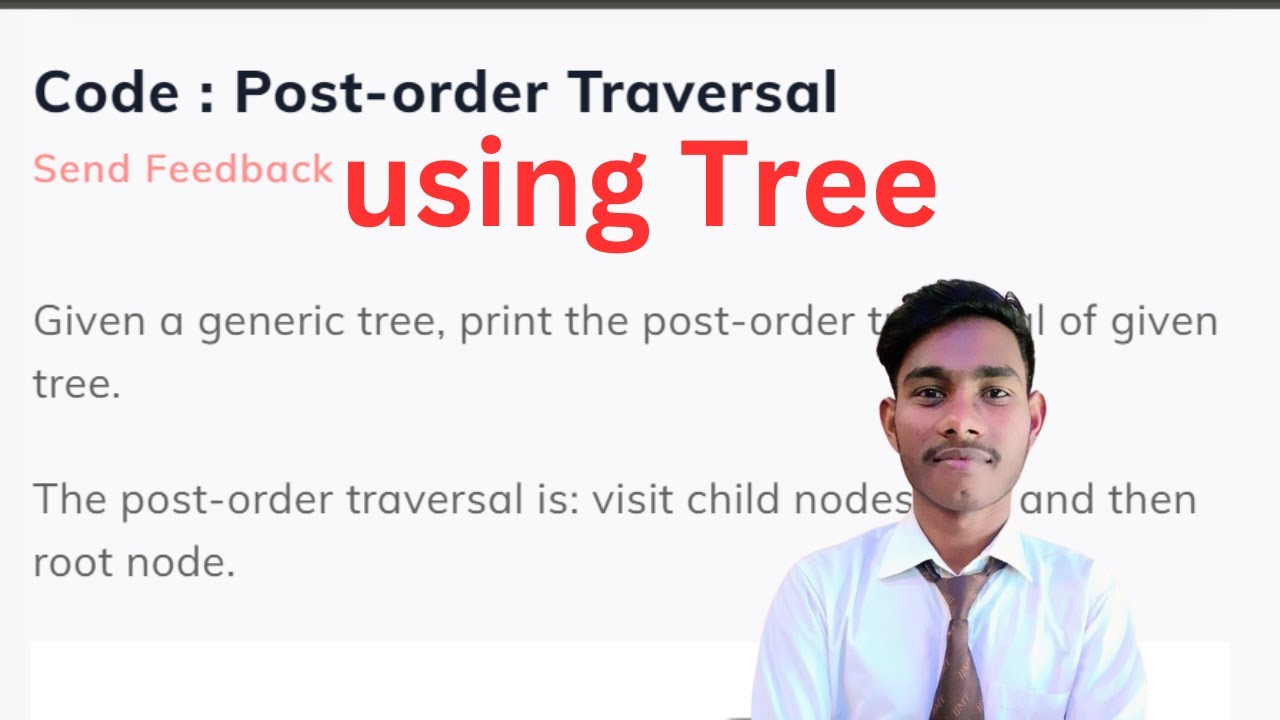 Code : Post-order Traversal using Tree || java - YouTube
