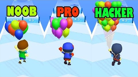 NOOB vs PRO vs HACKER in Balloon Boy 3D Game 2021 ( ios - Android ) gameplay