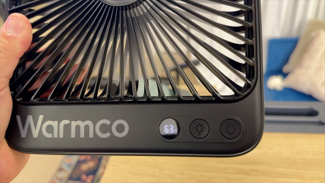 Ultra-Slim 8-Inch Portable Camping Fan with LED Lantern, Up to 48H Runtime