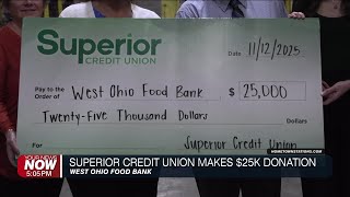 Superior Credit Union makes donation to West Ohio Food Bank to help families in need