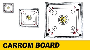 How to draw Carrom board? Step by step drawing tutorial for beginners