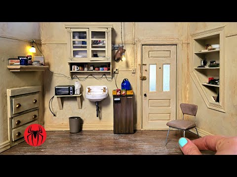 DIY Peter Parker S Apartment From Spider Man 2 1 12 Miniature Diorama