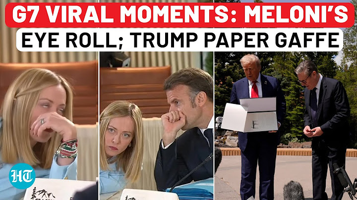 G7 Summit Viral Moments: Meloni Eye Roll To Macron, Trump Drops US-UK Deal Papers In Canada | Watch