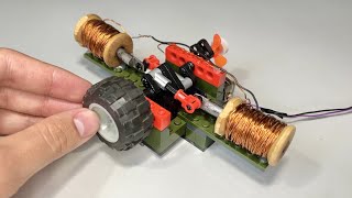 How to make a Solenoid Engine (Tutorial) - 2 cylinder Electric Motor