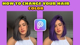 HOW TO CHANGE YOUR HAIR COLOR ON PICS ART | EASIEST TOTURIAL screenshot 2