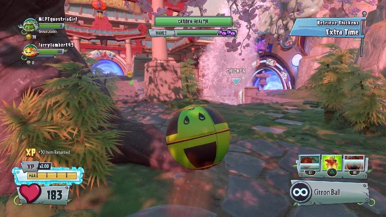 Plants vs Zombies GW2 Toxic Citron Garden Ops Time Park Multiplayer Ops