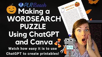 How to Make a WORD SEARCH PUZZLE Using ChatGPT and Canva 2023 | Crafty Becky Tutorials