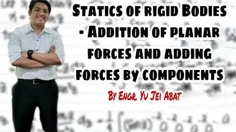 Statics of Rigid Bodies - Addition of Planar Forces and Adding forces by components