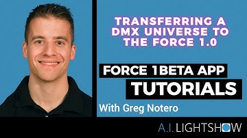 Force 1.0 APP - Transferring/Saving a DMX Universe to the Force 1.0