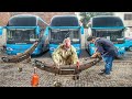 A Complete Procedure to Repair a Bus Suspension Broken due to jumps from start to finish