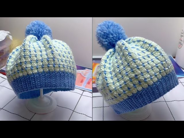 Beginner Crochet Hat Tutorial | Two-Color Grid Pattern - YouTube