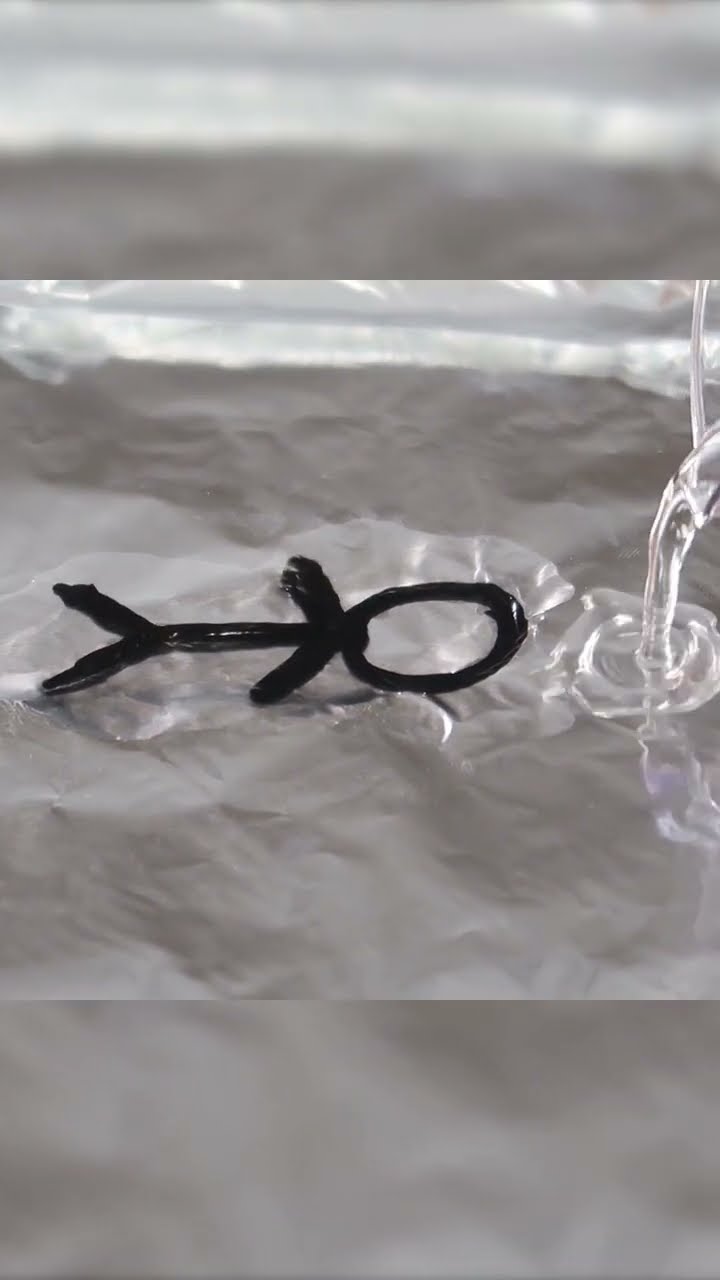 ROTULADOR+PAPEL ALUMINIO+AGUA ?