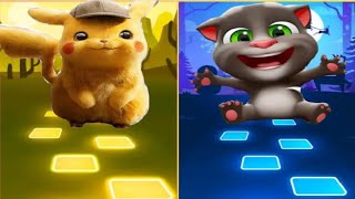 Pikachu Talking Tom Dancing road Vs Tiles hop