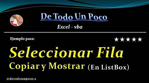 Seleccionar fila, copiar y mostrar en listbox.