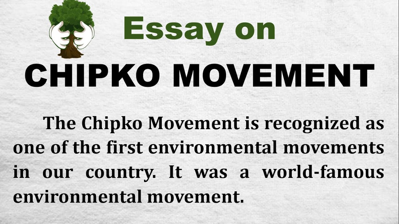 Essay on Chipko Movement in English | Few Lines on Chipko Movement ...