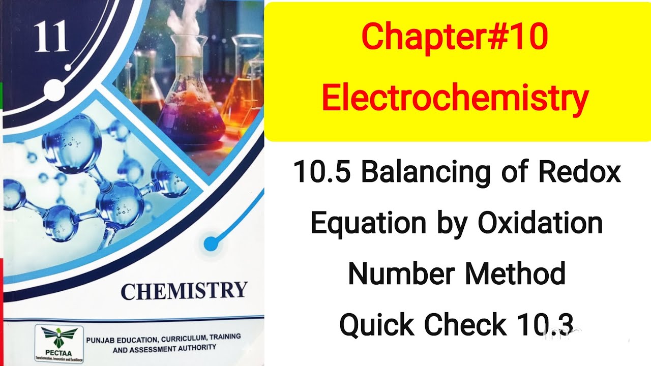 11th PTB Chem.| Chap#10 Electrochemistry|10.5 Balancing of Redox ...