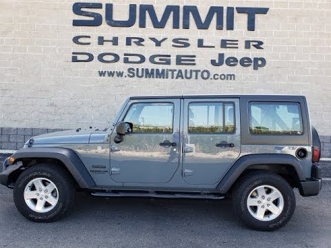 2015 JEEP WRANGLER 4 DOOR UNLIMITED SPORT 4X4 ANVIL CLEARCOAT SOLD! 8J407A  FOND DU LAC SUMMITAUTO - YouTube