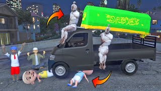 UPIN IPIN DI TABRAK MOBIL KERANDA GENTAYANGAN, BOCIL PANIK - GTA 5 BOCIL HORROR