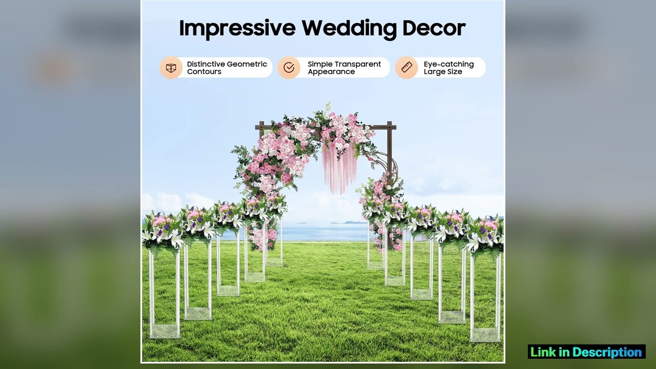 10 Pcs Clear Column Flower Display Stand Acrylic Vase Wedding Centrepieces Geometric Display Stand