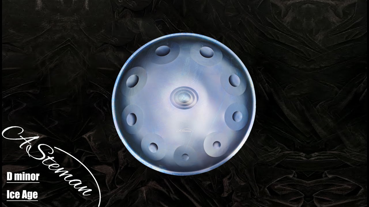 Asteman Handpan ICE AGE D minor 10 Notes | Blue ethereal hand pan