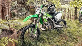 KX250 Woods Riding, new graphics, start up, GoPro || Vlog 7