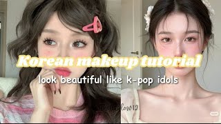 K-Beauty Inspired Makeup | Fresh, Youthful & Ultra Soft Glam 🎀#fypシ゚viral #asthetic screenshot 5
