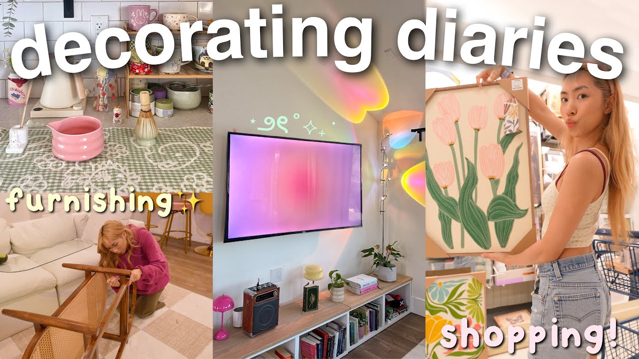 decorating my apartment! 🎀 shopping 🛒 decor haul, furnishing, & rearranging 