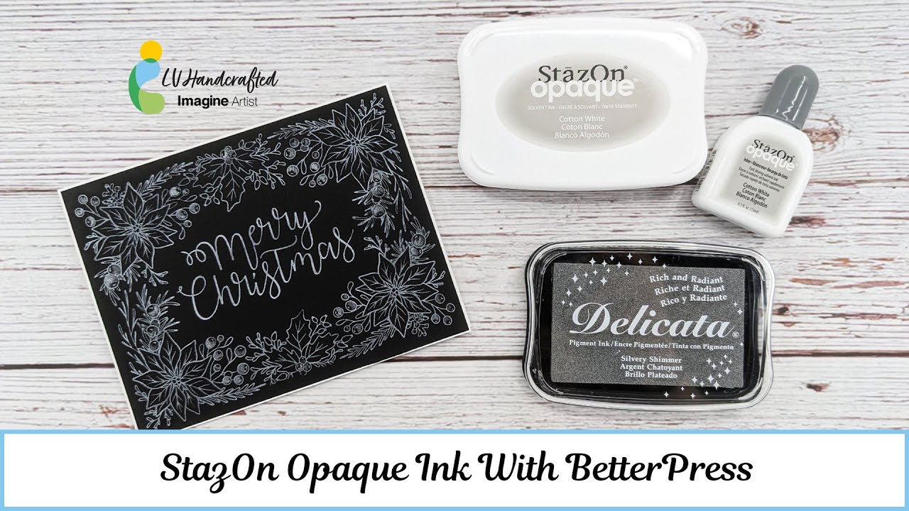 Imagine Crafts Tsukineko StazOn Opaque Solvent Ink Kit - Cotton White -  Scrapbooking Made Simple