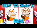 How to draw a mom and baby fox