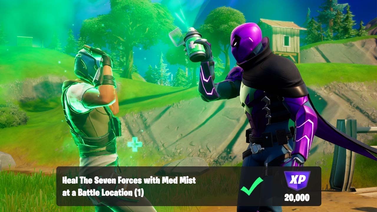 Heal The Seven Forces with Med Mist at a Battle Location Fortnite