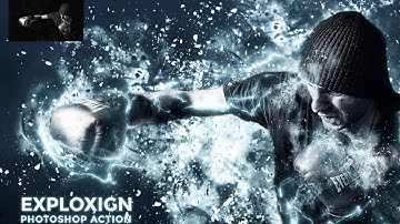 ExploXign Energetic Action | 10-In-1 Lighting Explosions Photoshop Actions Bundle | Artixty