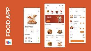 Food Ordering Mobile App Design in Figma | UI/UX (Wireframe, Prototype) Figma tutorial