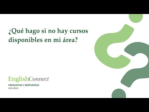 ¿Qué hago si no hay cursos disponibles en mi área?