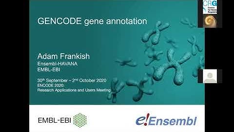 Adam Frankish: Gencode Hands-on Session - October 1, 2020