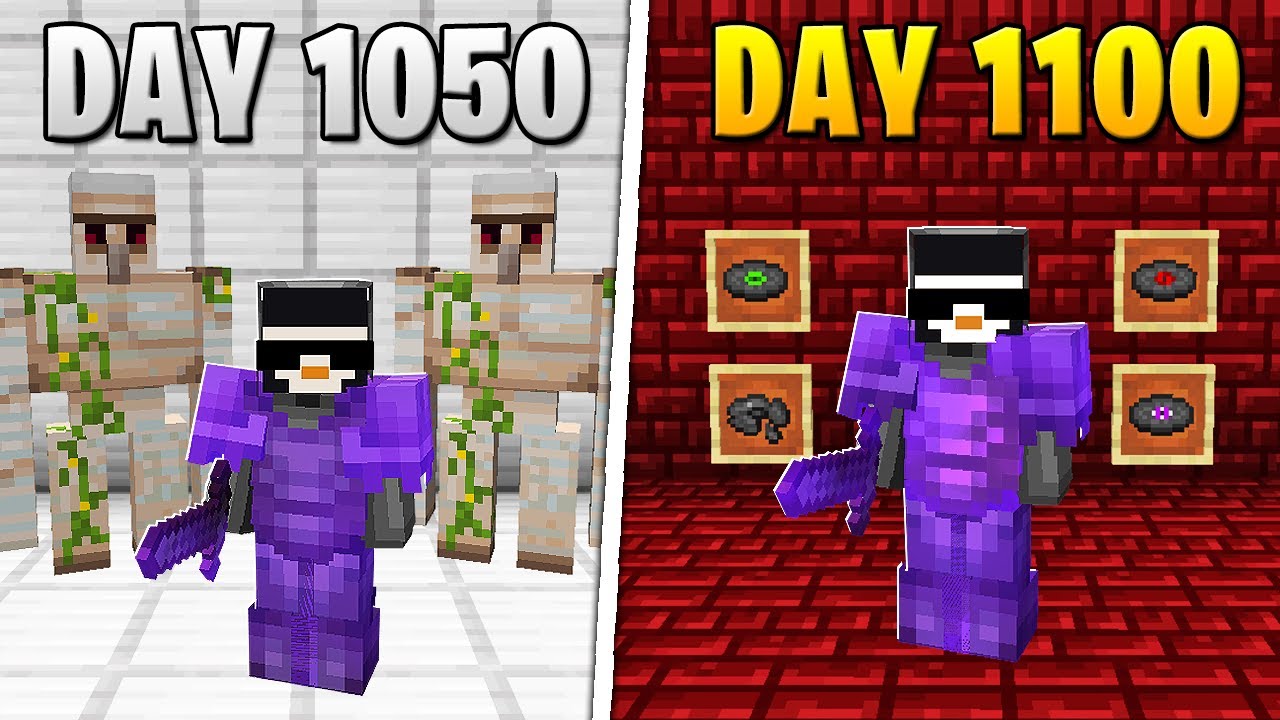 I Survived 1,100 Days in HARDCORE Minecraft...