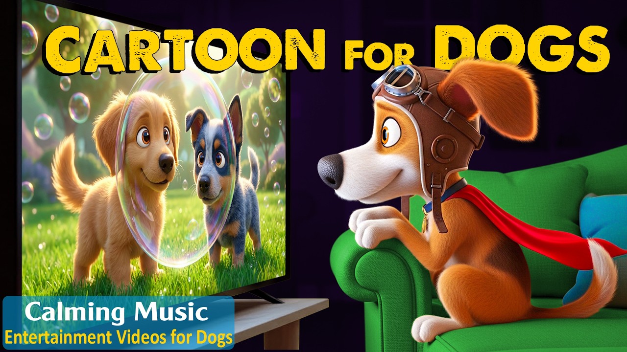 Dog Cartoon: Anti-Anxiety Videos & Calming Music for Dogs Home Alone – Dog TV to Keep Dogs Relaxed
