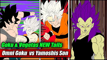 Omni Goku And Vegeta FINALLY Grow Their Tails Back vs Yamoshi